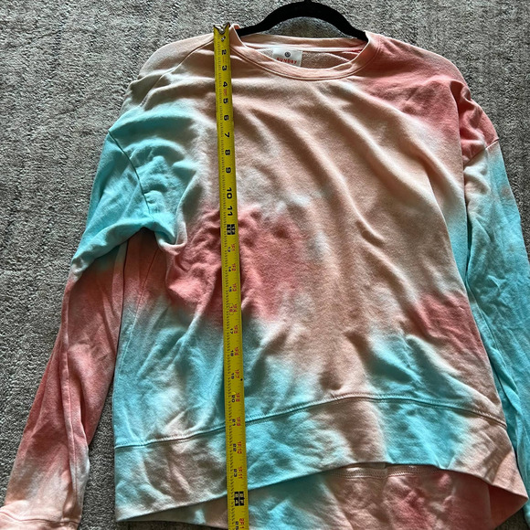 SUNDRY WOMEN'S MULTICOLOR TIE-DYE TERRY OVERSIZE SWEATSHIRT 1 S - Picture 9 of 10